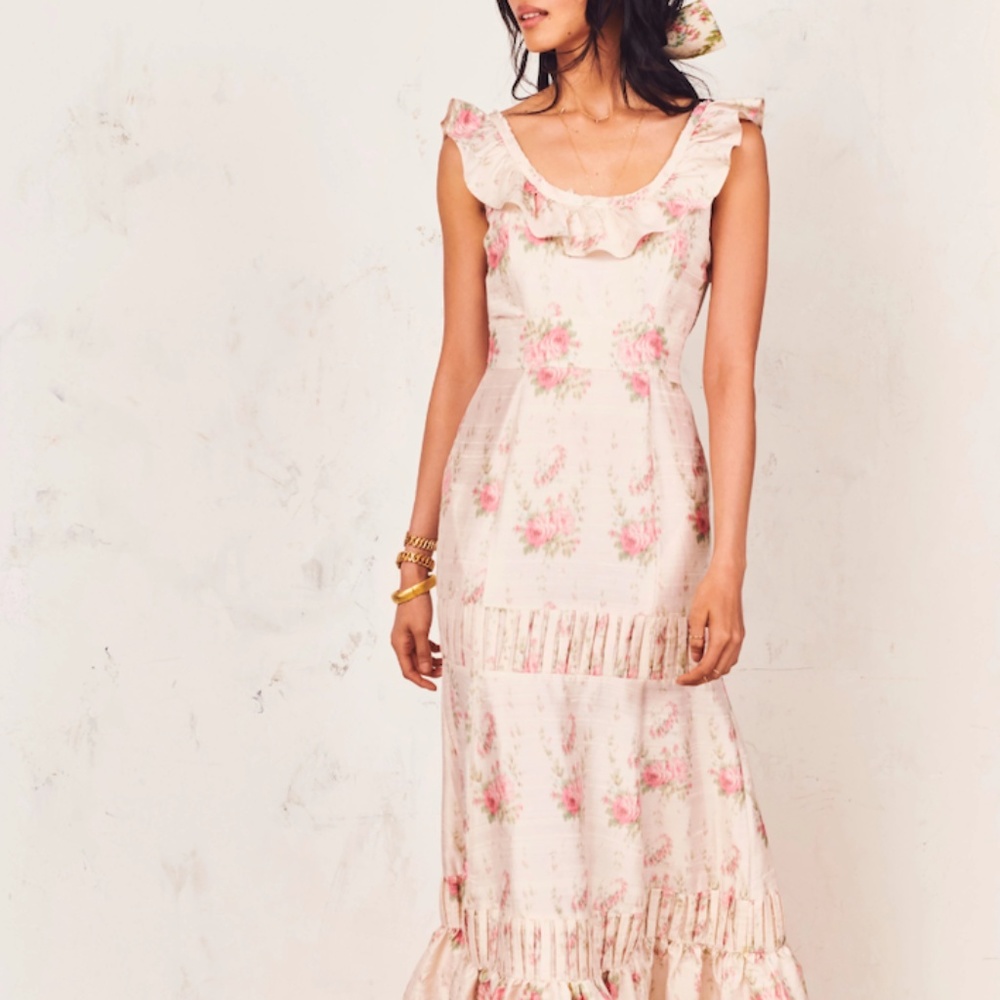 LoveShackFancy Joanne Dress Silk Dolce size 2